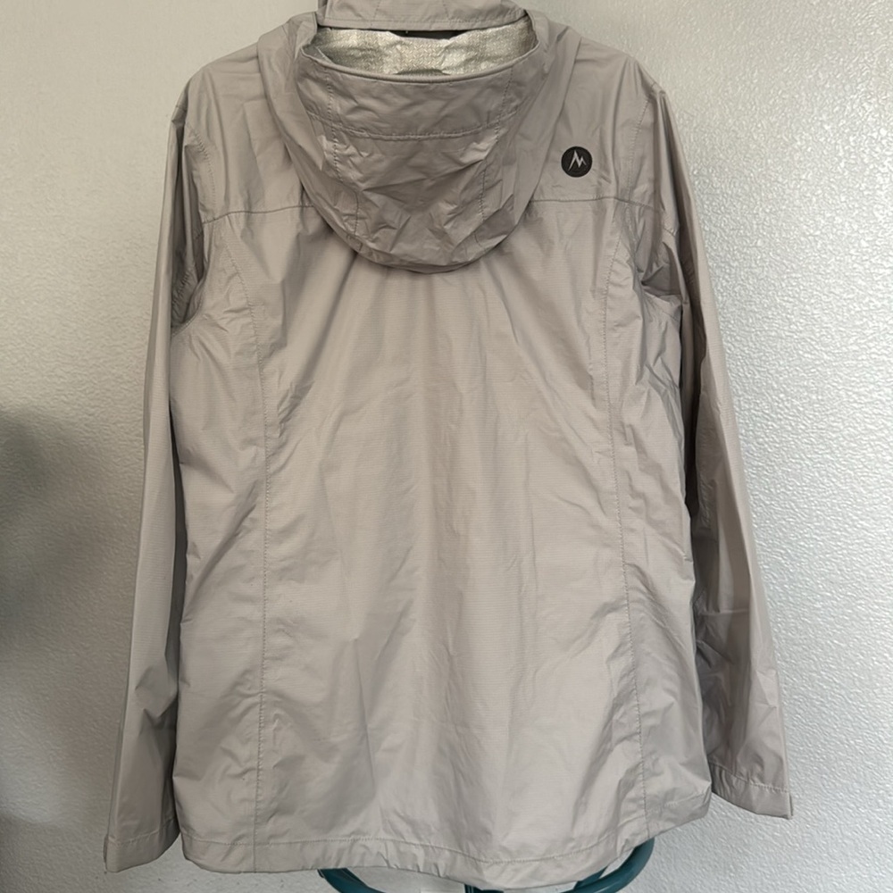NWOT Marmot G46200 PreCip Women's Light Gray Hooded Rain Jacket Medium Vapor - Picture 16 of 16